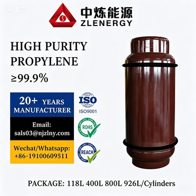 Gas propileno de alta pureza